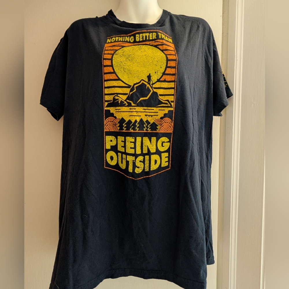 Grunt Style Navy Tee with Humourous Graphic. Xl. Preloved.